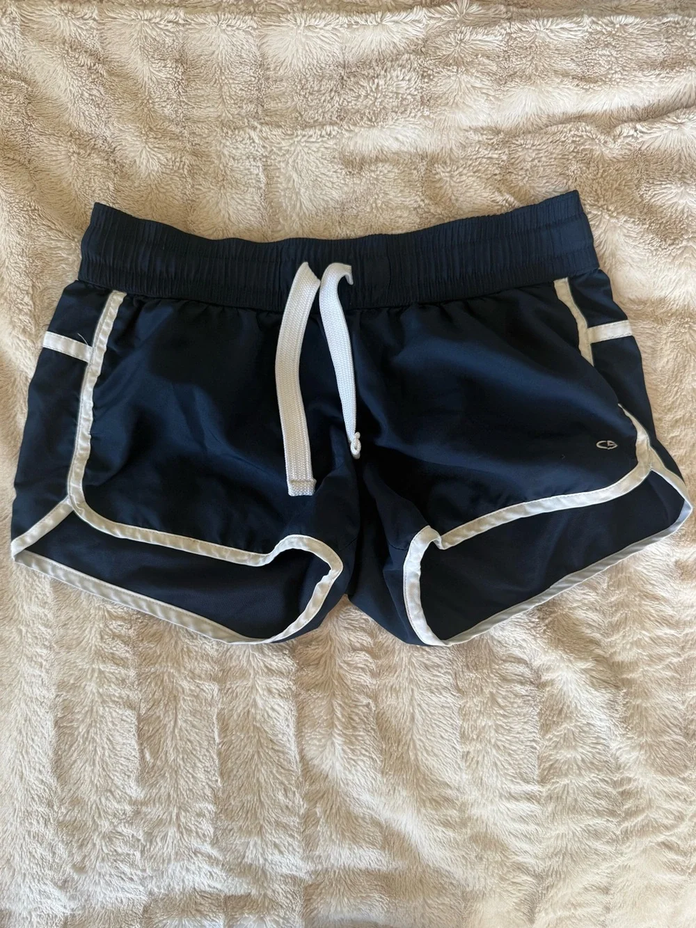 Champion Navy Champion Athletic Shorts with White Trim